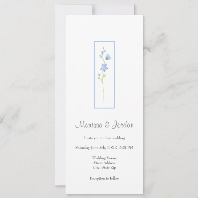 Invitation Les fleurs d'aquarelle de l'échelle de Jacob (Devant)
