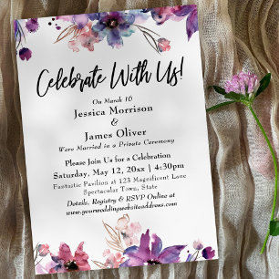 Invitation Les Florales D'Aquarelle Modernes Fêtent Avec Nous