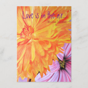 Invitation Les flores rustiques aiment les mariages