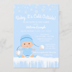 Invitation Les Garçons Bébé, le froid hors du Baby shower d'h