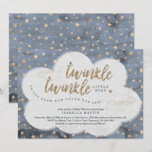 Invitation Les Garçons Twinkle Twinkle Little Star Baby showe