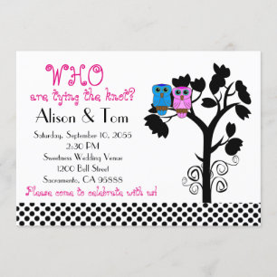 Invitation Les hiboux - Des mariages amusants Décontractés