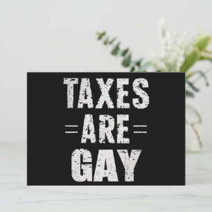 Invitation Les impôts sont gays