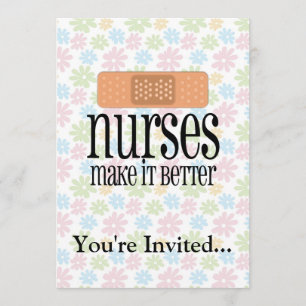 Invitation Les infirmières le rendent meilleur, bandage