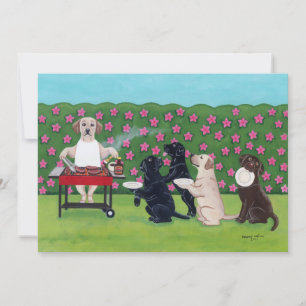 Invitation Les laboratoires du parti BBQ dans le jardin de l'