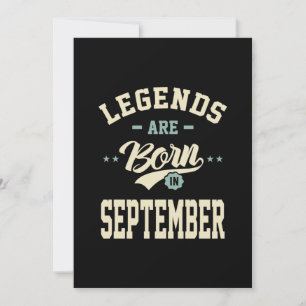 Invitation Les légendes sont nées en Septembre - Septembre An