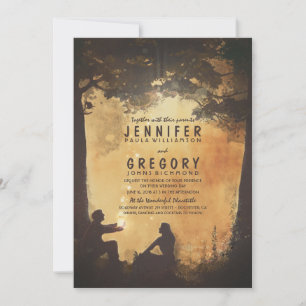 Invitation Les lucioles de Mason Jar invitent au mariage rust