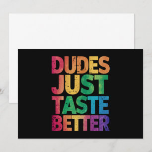 Invitation Les mecs Goûtent juste un meilleur Gay pride déses