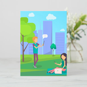 Invitation Les Médias Sociaux Dans Le Parc