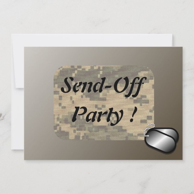 Invitation Les militaires envoient outre de la coutume (Devant)