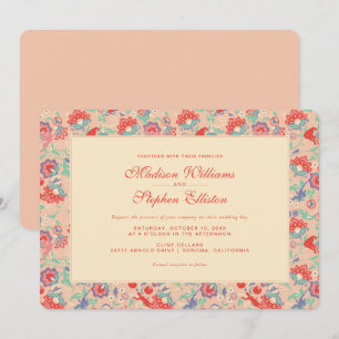 Invitation Les noces florales roses de MARVEL Avengers