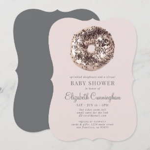 Invitation Les noix de Doughnut parsemées et un Baby shower v