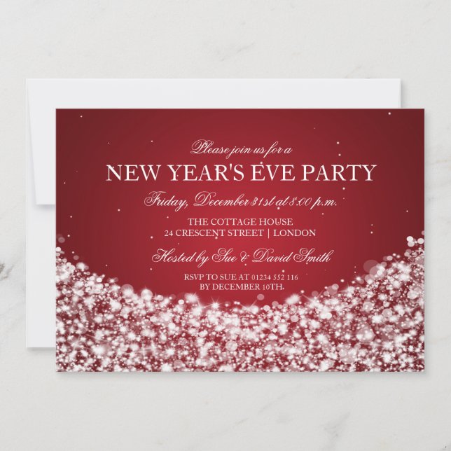 Invitation Les nouvelles années de partie Champagne d'Ève (Devant)