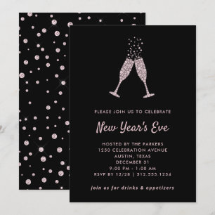 Invitation Les nouvelles années d'Ève de noir de la partie  