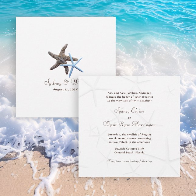 Invitation Les parents de la mariée de Starfish nomment le Ma (Créateur téléchargé)