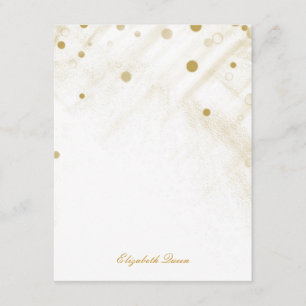 Invitation Les parties scintillantes de confettis d'or