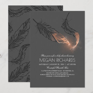 Invitation Les parties scintillantes roses d'or font varier