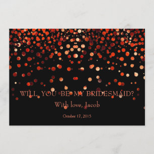 Invitation Les parties scintillantes rouges vous serez mon