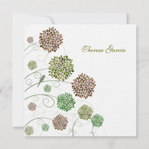 Invitation Les pignons nuptiales de vert de douche ont