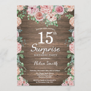 Invitation Les pivoines roses florales russes surprennent le 