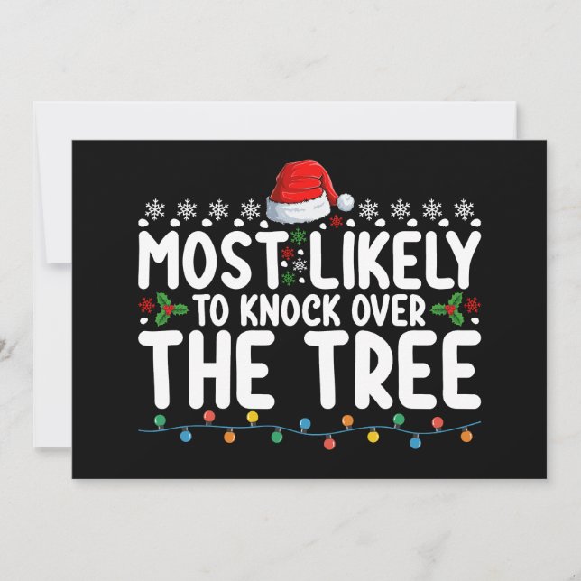 Invitation Les Plus Susceptibles De Frapper Au-Dessus De Noël (Devant)