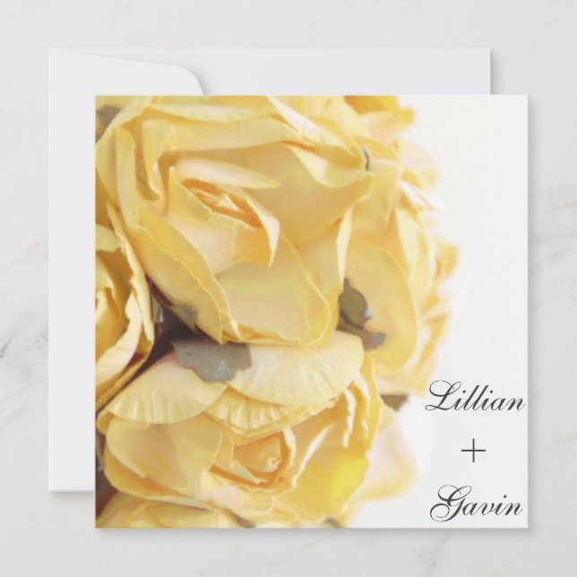 Invitation Les Roses Jaunes (Devant)