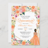 Les roses orange et rose pêchent la Quinceanera In