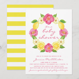 Invitation Les roses roses roses roses du citron jaune Gratte