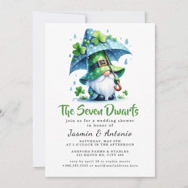 Invitation Les Sept Nains (Devant)