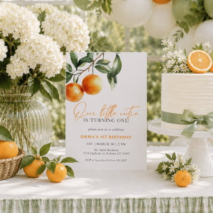 Invitation Les Summer Citrus Girls 1er Anniversaire Notre pet