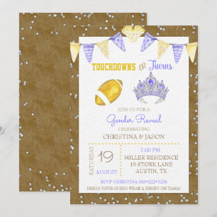 Invitation Les touchdowns ou le genre pourpre jaune de