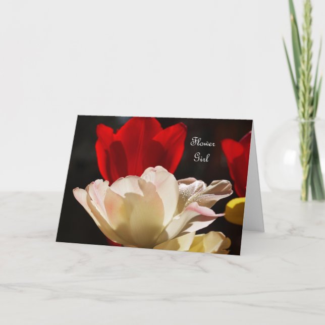 Invitation Les tulipes vous veulent soient ma demoiselle de (Devant)