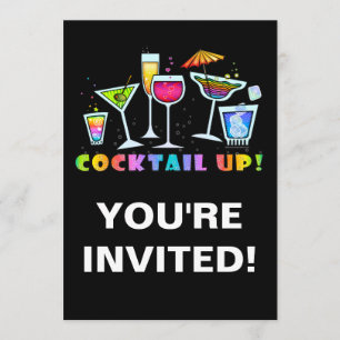 INVITATION LES VERRES DE COCKTAIL LÈVENT L'INVITATION DE