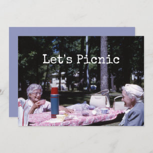 Invitation Les Vielles Dames De Pique-Nique De L'Été Sont Sor