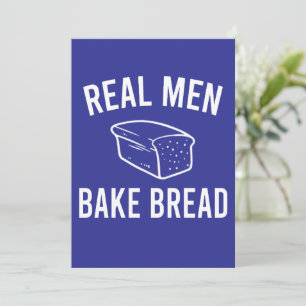 Invitation Les vrais hommes font du pain - Design de cuisson 