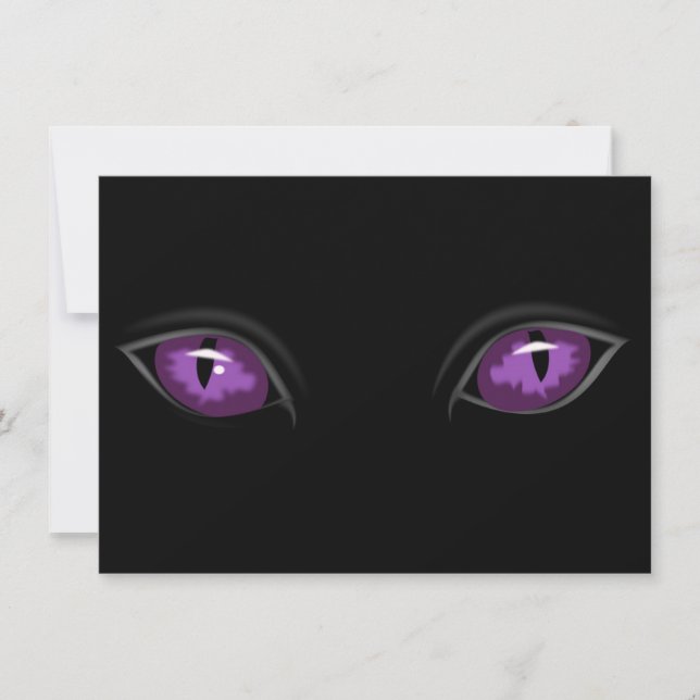 Invitation Les yeux pourpres effrayants dans l'obscurité de l (Devant)