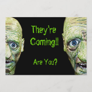 Invitation Les zombies arrivent à faire peur à l'Halloween do