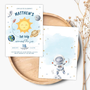 Invitation L'Espace Extérieur Premier Voyage autour du Soleil