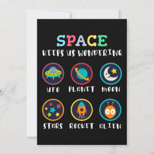 Invitation L'espace nous fait nous poser des questions