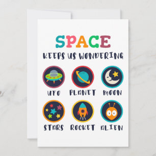 Invitation L'espace nous fait nous poser des questions