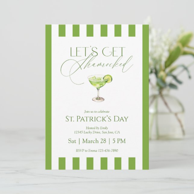 Invitation Let’s Get Shamrocked St Patrick’s Day Party (Debout devant)