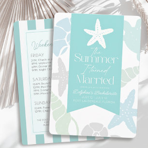 Invitation L'Été J'Ai Été Marié Bachelorette Week-end