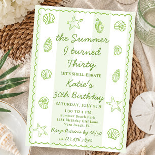Invitation L'été où j'ai eu trente ans Sage 30e anniversaire