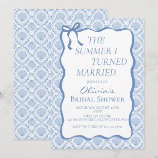Invitation L'été où je me suis mariée Réception de mariage cô