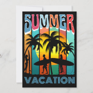 INVITATION L'ÉTÉ OUVERT PLAGE SURF VACANCES FAMILIALES