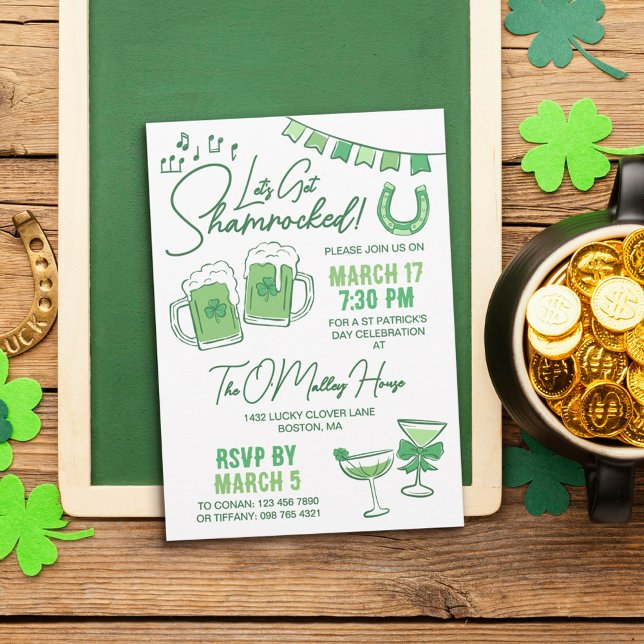 Invitation Let's Get Shamrocked St Patrick's Day Party (Créateur téléchargé)