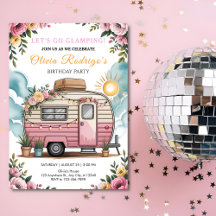 Let's Go Glamping Girl's Boho Camper Birthday Pa