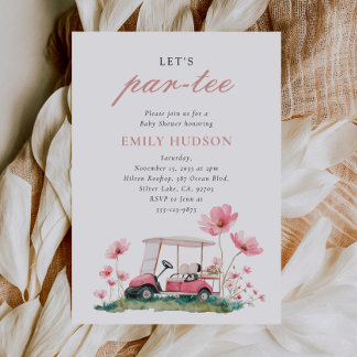 Invitation Let's Par-tee Golf Baby Shower