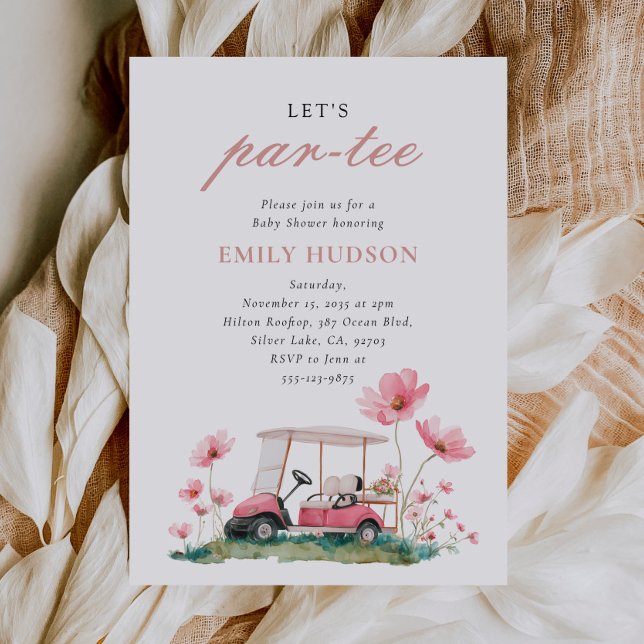 Invitation Let's Par-tee Golf Baby Shower (Créateur téléchargé)
