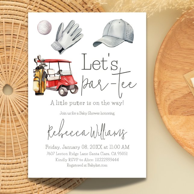 Invitation Let's Par Tee Golf Baby shower Sport Theme Party (Créateur téléchargé)